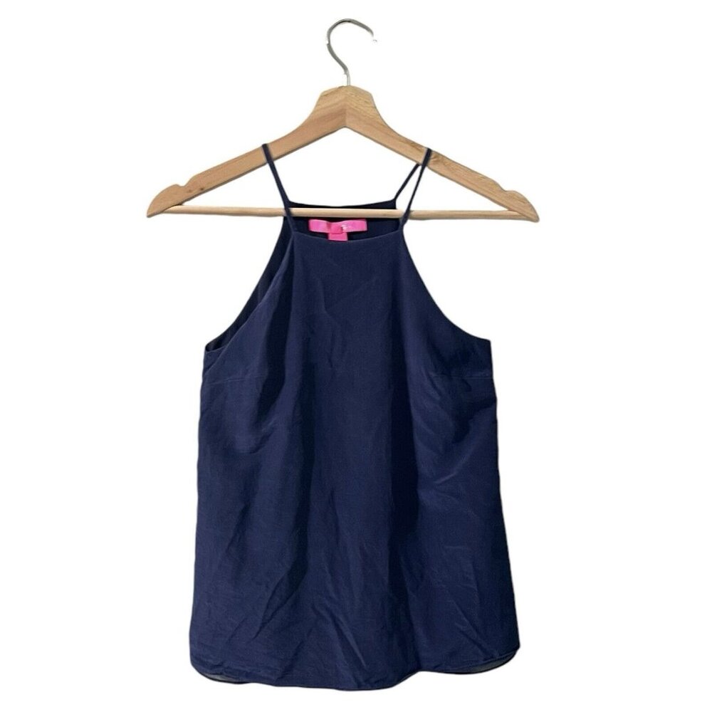 Lilly Pulitzer Navy Blue Halter Tank Top